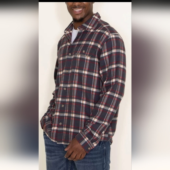 Patagonia Men's Cotton fjord flannel shirt -ink black size XL - Picture 1 of 14